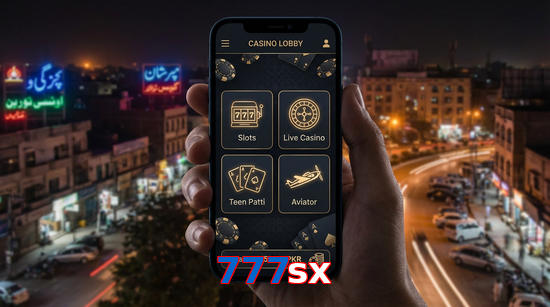 Main screen of 777Sx app page for PK players